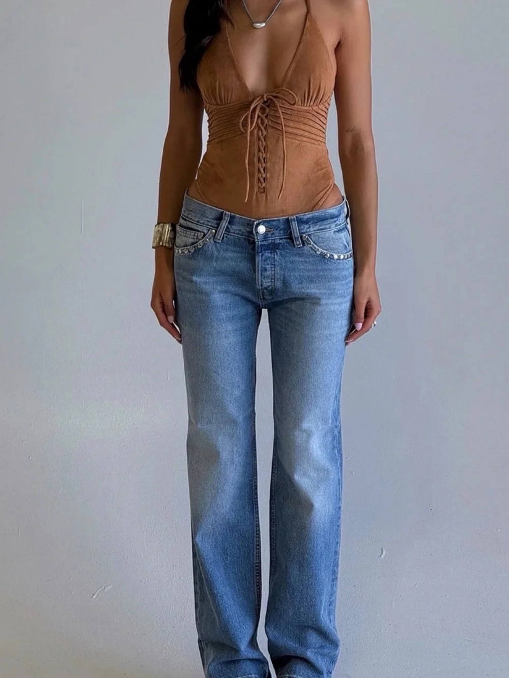 Frankie’s Bikini x Bella Sun-kissed Suede One Piece